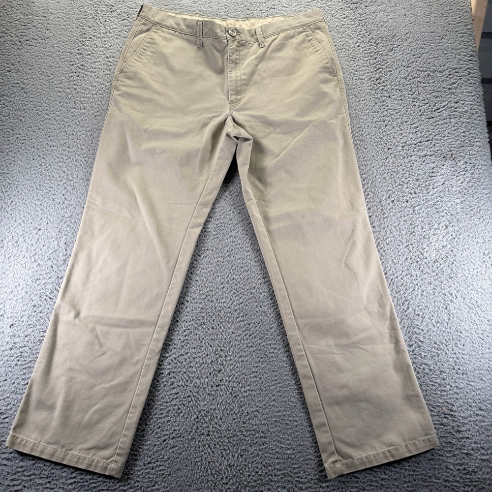 Hagger‎ LK Life Made Simple Pant Mens 38x32 Beige Cotton Chino Straight Business